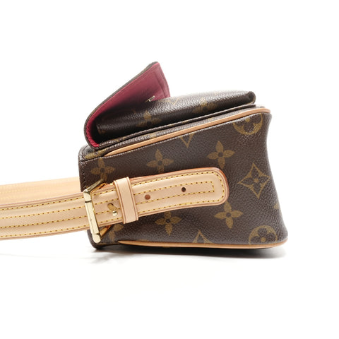 LOUIS VUITTON 2005 Monogram Viva Cite MM Shoulder Bag Brown WS24976