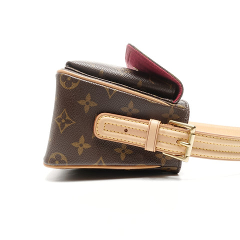 LOUIS VUITTON 2005 Monogram Viva Cite MM Shoulder Bag Brown WS24976