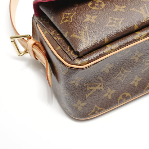 LOUIS VUITTON 2005 Monogram Viva Cite MM Shoulder Bag Brown WS24976