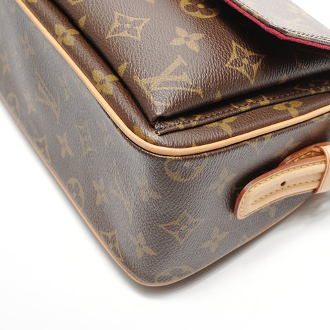 LOUIS VUITTON 2005 Monogram Viva Cite MM Shoulder Bag Brown WS24976