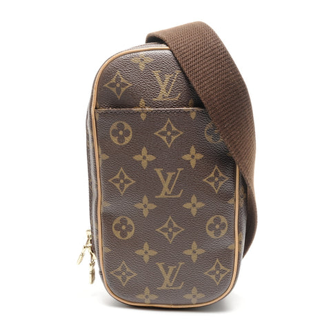 LOUIS VUITTON 2011 Monogram Gange Pochette Shoulder Bag Brown WS24978