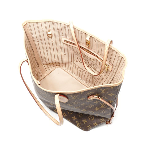 LOUIS VUITTON 2013 Monogram Neverfull MM Tote Bag Brown WS24981