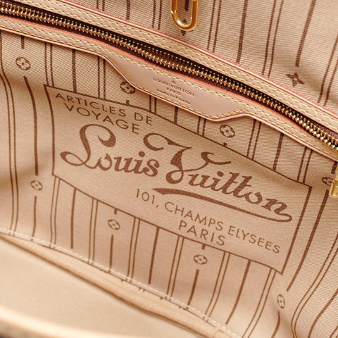 LOUIS VUITTON 2013 Monogram Neverfull MM Tote Bag Brown WS24981