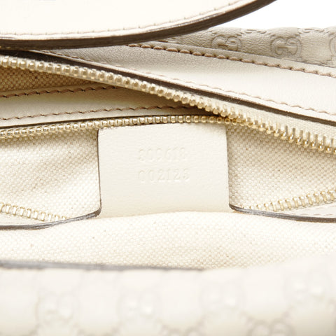 GUCCI Leather GG Shima Shoulder Bag gray WS24983