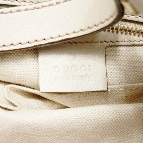 GUCCI Leather GG Shima Shoulder Bag gray WS24983