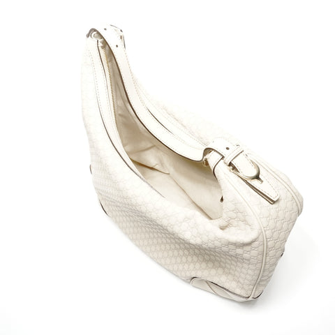 GUCCI Leather GG Shima Shoulder Bag gray WS24983