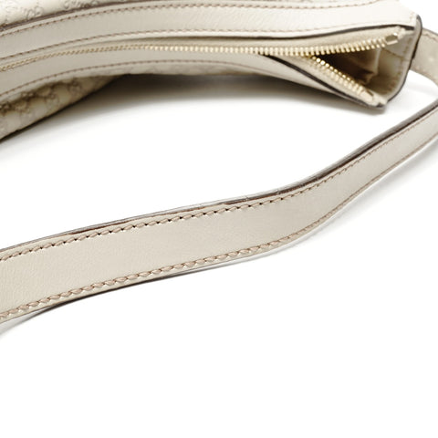 GUCCI Leather GG Shima Shoulder Bag gray WS24983