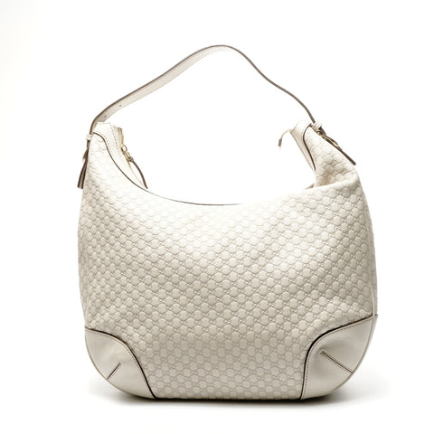 GUCCI Leather GG Shima Shoulder Bag gray WS24983