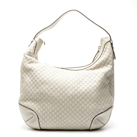 GUCCI Leather GG Shima Shoulder Bag gray WS24983