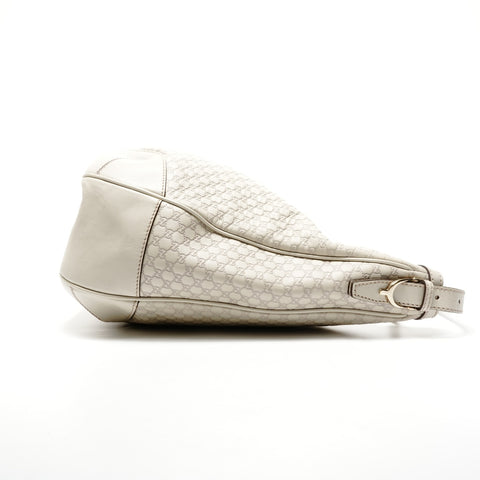 GUCCI Leather GG Shima Shoulder Bag gray WS24983