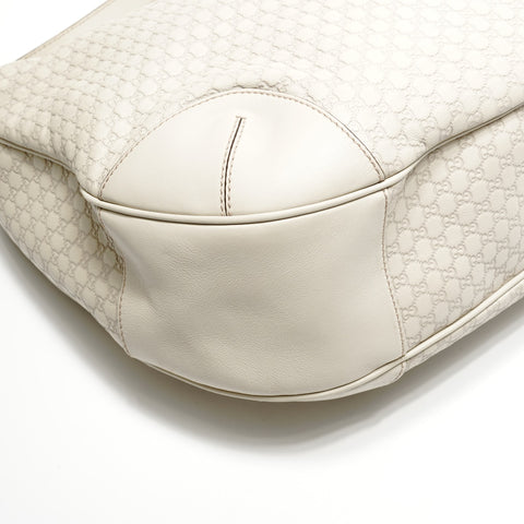 GUCCI Leather GG Shima Shoulder Bag gray WS24983