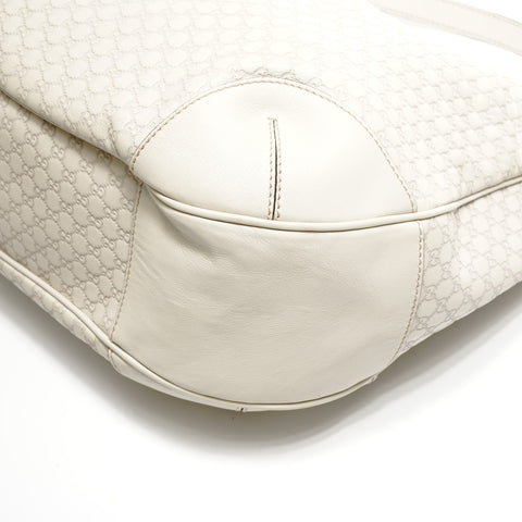 GUCCI Leather GG Shima Shoulder Bag gray WS24983