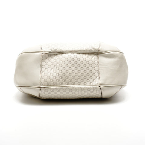 GUCCI Leather GG Shima Shoulder Bag gray WS24983