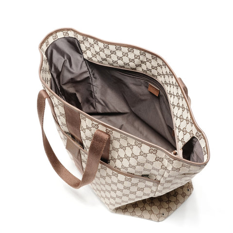 GUCCI GG Canvas Shoulder Tote Bag Brown WS24984