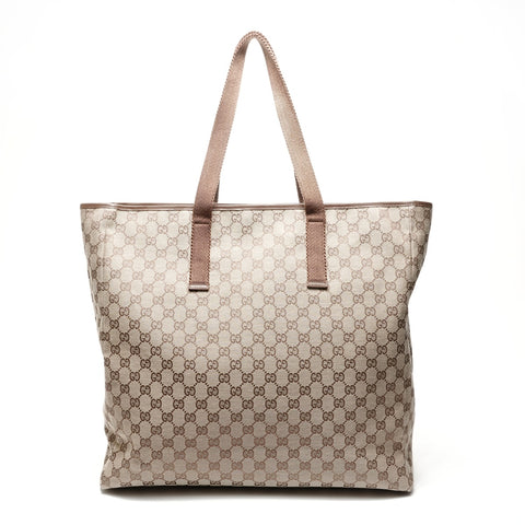 GUCCI GG Canvas Shoulder Tote Bag Brown WS24984