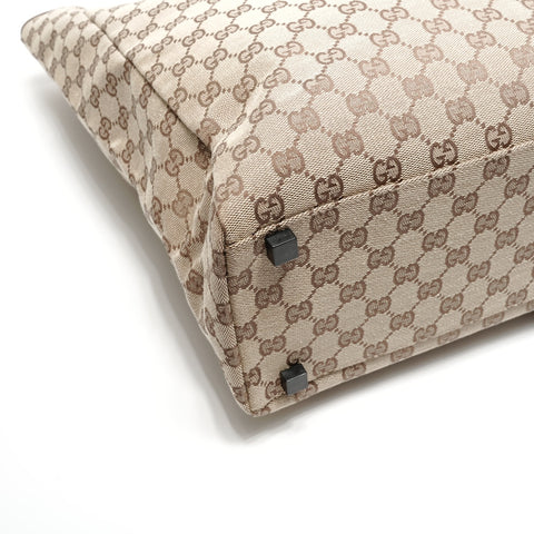 GUCCI GG Canvas Shoulder Tote Bag Brown WS24984