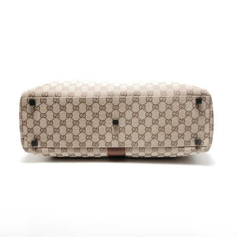GUCCI GG Canvas Shoulder Tote Bag Brown WS24984