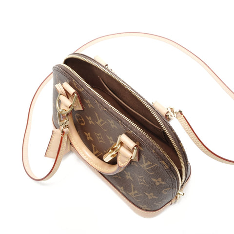 LOUIS VUITTON Monogram Alma BB 2way Handbag Brown WS24986