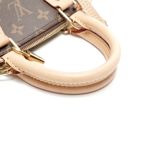 LOUIS VUITTON Monogram Alma BB 2way Handbag Brown WS24986