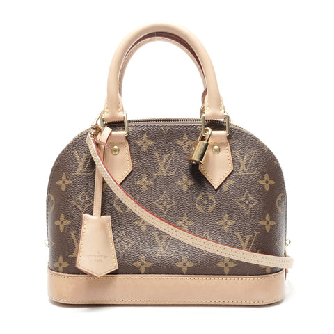 LOUIS VUITTON Monogram Alma BB 2way Handbag Brown WS24986
