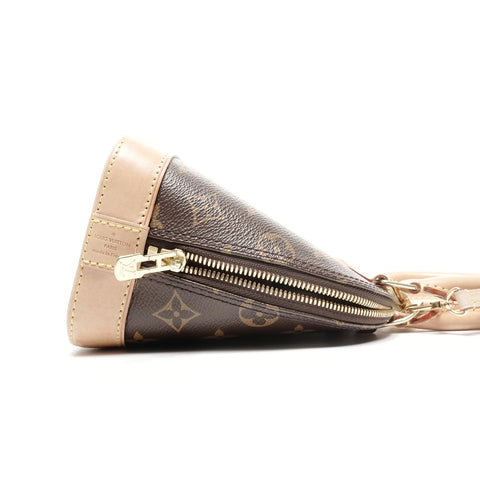 LOUIS VUITTON Monogram Alma BB 2way Handbag Brown WS24986