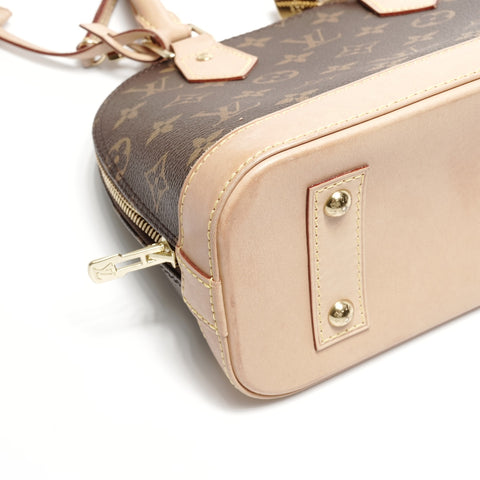 LOUIS VUITTON Monogram Alma BB 2way Handbag Brown WS24986