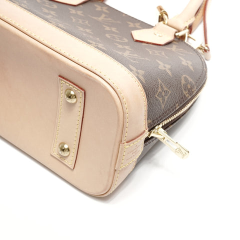 LOUIS VUITTON Monogram Alma BB 2way Handbag Brown WS24986