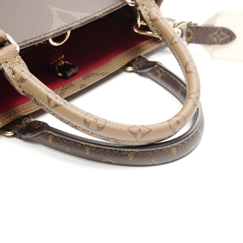 LOUIS VUITTON Monogram On the Go PM Handbag Brown WS24987