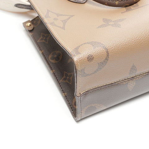 LOUIS VUITTON Monogram On the Go PM Handbag Brown WS24987