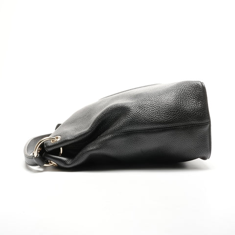 GUCCI Soho GG interlocking leather Shoulder Bag black WS24988