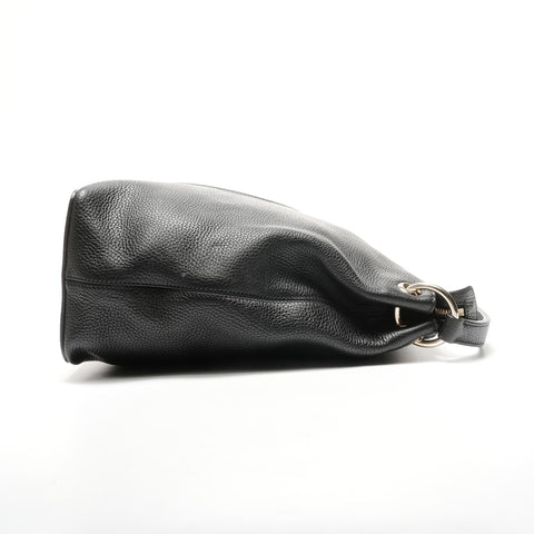 GUCCI Soho GG interlocking leather Shoulder Bag black WS24988