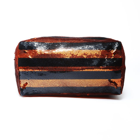 PRADA Sequined Triangle Logo Tote Bag black WS24989