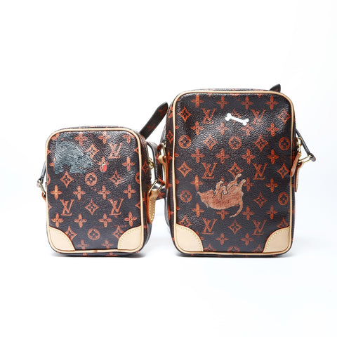 LOUIS VUITTON 2018 Catgram Panam Set Shoulder Bag Brown WS24992