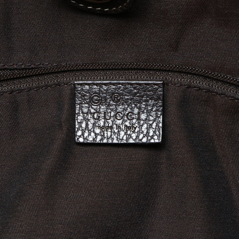 GUCCI PVC GG Supreme Tassel Bamboo Tote Bag Brown WS24994