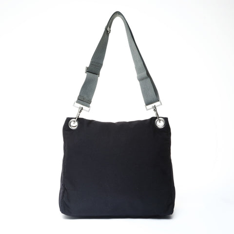 PRADA Sports Canvas Shoulder Bag black WS24996