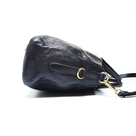 PRADA Leather 2way Handbag black WS25001