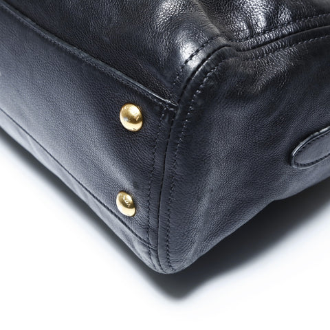 PRADA Leather 2way Handbag black WS25001