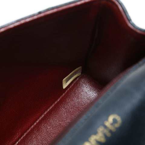 CHANEL No. 1 1989-1991 Mini Matelasse Lambskin Square Shoulder Bag black WS25002