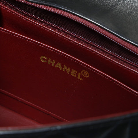 CHANEL No. 2 1991-1994 Diana 22 Small Lambskin Shoulder Bag black WS25003