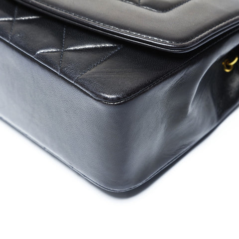 CHANEL No. 2 1991-1994 Diana 22 Small Lambskin Shoulder Bag black WS25003