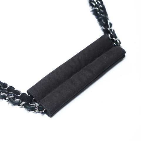 CHANEL Mouton Suede Flap Bag 2.55 No. 9 2004-2005 Shoulder Bag black WS25005