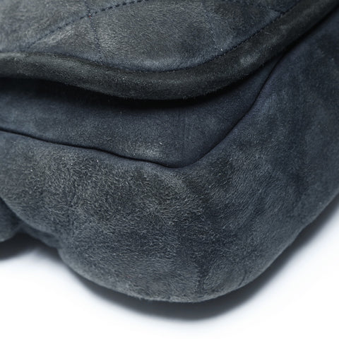 CHANEL Mouton Suede Flap Bag 2.55 No. 9 2004-2005 Shoulder Bag black WS25005