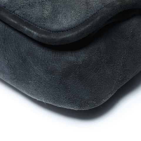 CHANEL Mouton Suede Flap Bag 2.55 No. 9 2004-2005 Shoulder Bag black WS25005