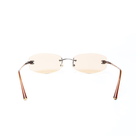 CHANEL Rimless sunglasses Orange WS25007