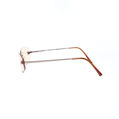 CHANEL Rimless sunglasses Orange WS25007