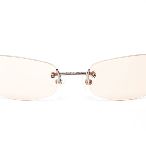 CHANEL Rimless sunglasses Orange WS25007