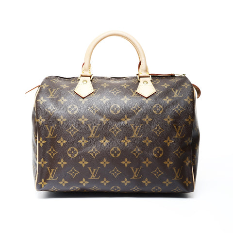 LOUIS VUITTON Monogram Speedy 30 (2004) Boston bag Brown WS25009