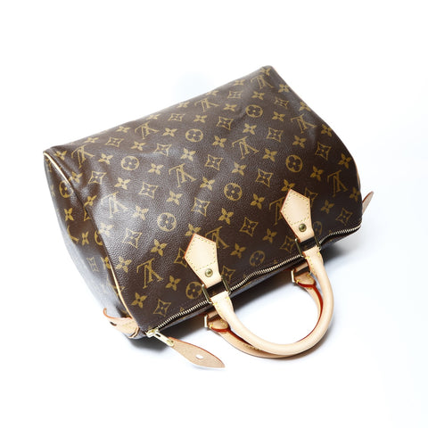 LOUIS VUITTON Monogram Speedy 30 (2004) Boston bag Brown WS25009