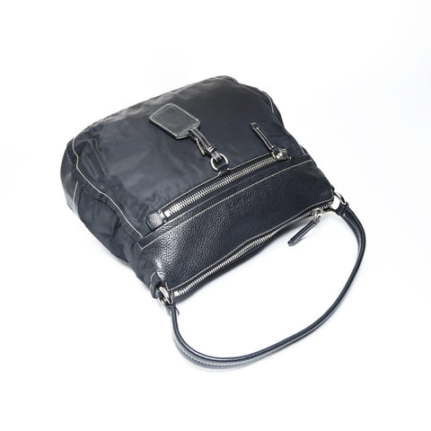 PRADA nylon leather one belt Shoulder Bag black WS25010