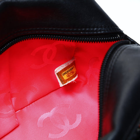 CHANEL 10 series 2005-2006 Small Cambon Line Boston Bag Mini Handbag black WS25012